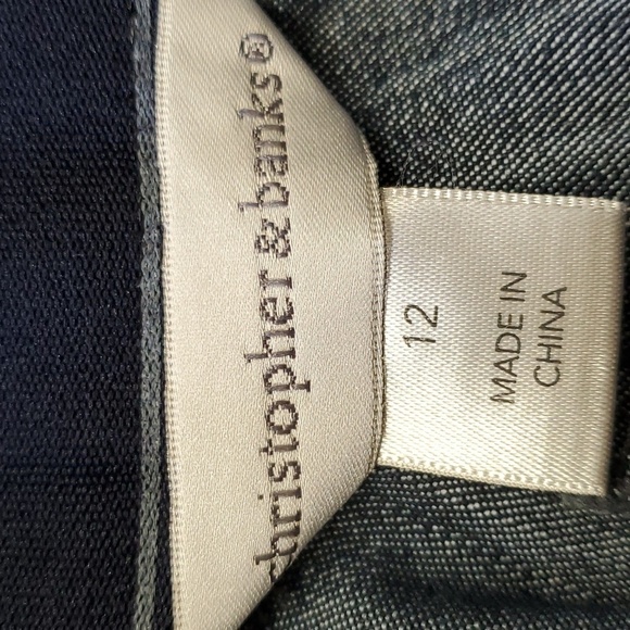 Christopher Banks denim women's pant. Zipper closure. Size 12. Good used cond. - Picture 5 of 8